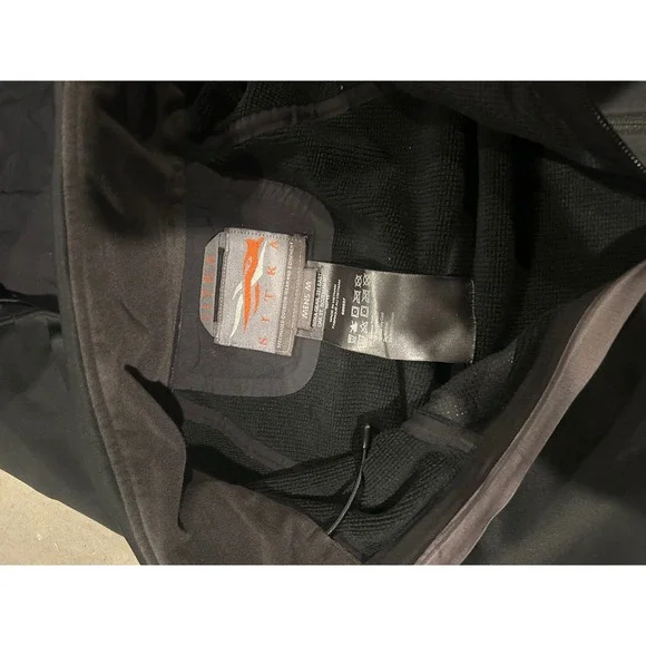 Sitka Gear Jetstream Jacket Mens Medium Black Windstopper Softshell Hoody - Picture 6 of 6